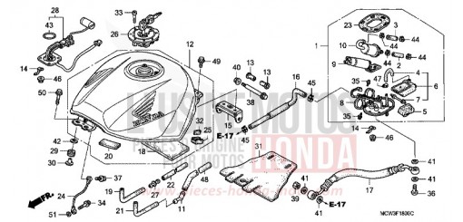 RESERVOIR A CARBURANT VFR800A2 de 2002